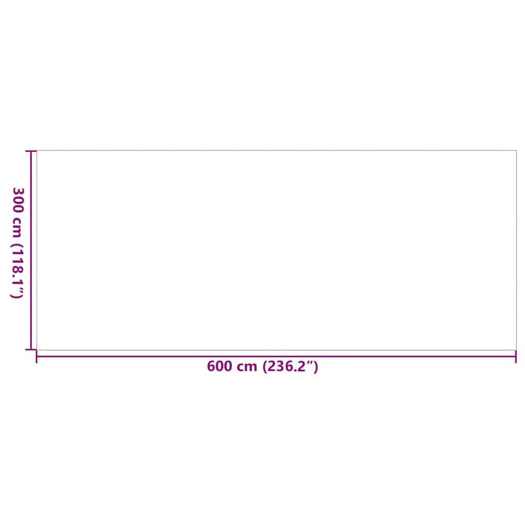 vidaXL Χαλί εξωτερικού χώρου Μαύρο και γκρι 300 x 600 cm PP