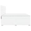 vidaXL Κρεβάτι Boxspring με Στρώμα Λευκό 200x200 εκ. Συνθετικό Δέρμα
