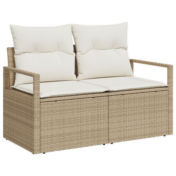 vidaXL Σετ Καναπέ Κήπου 8 pcs μπεζ και κρεμ 287 x 122 x 85 εκ