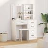 vidaXL Τραπέζι περιποίησης με συρτάρι 2 pcs Λευκό 50 x 41 x 135 εκ