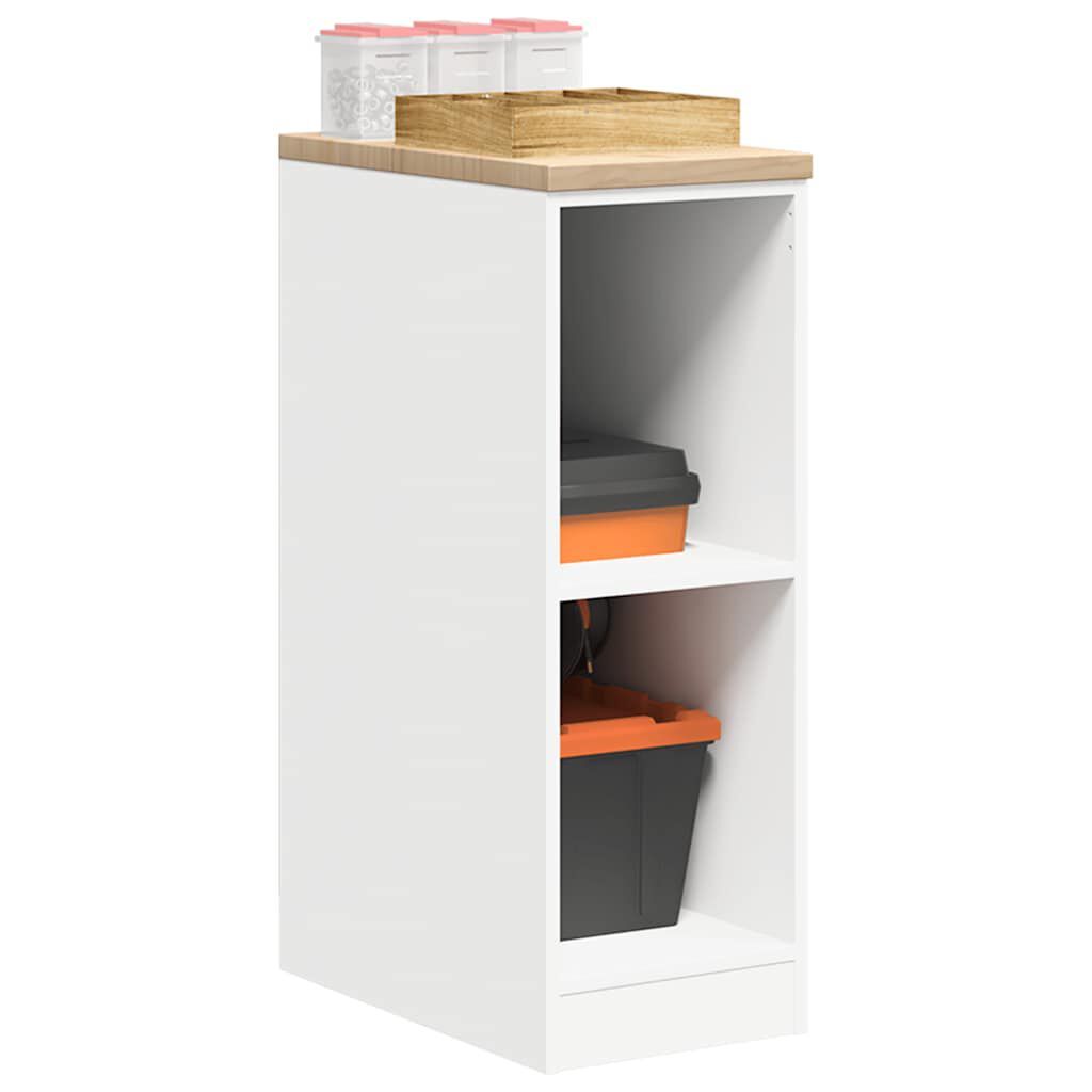 vidaXL ντουλάπι αποθήκευσης γκαράζ Λευκό 30x51x85 εκ μασίφ ξύλο πεύκο