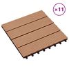 vidaXL &Pi;&lambda;ά&kappa;&alpha; &Kappa;&alpha;&tau;&alpha;&sigma;&kappa;&epsilon;&upsilon;ή&sigmaf; 11 pcs &Xi;ύ&lambda;&omicron; teak 30 x 30 cm WPC