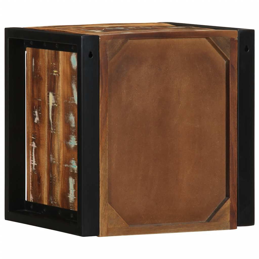vidaXL Κομοδίνο Πολύχρωμο 40x35x40 cm Στερεό ξύλο αναγεννημένο