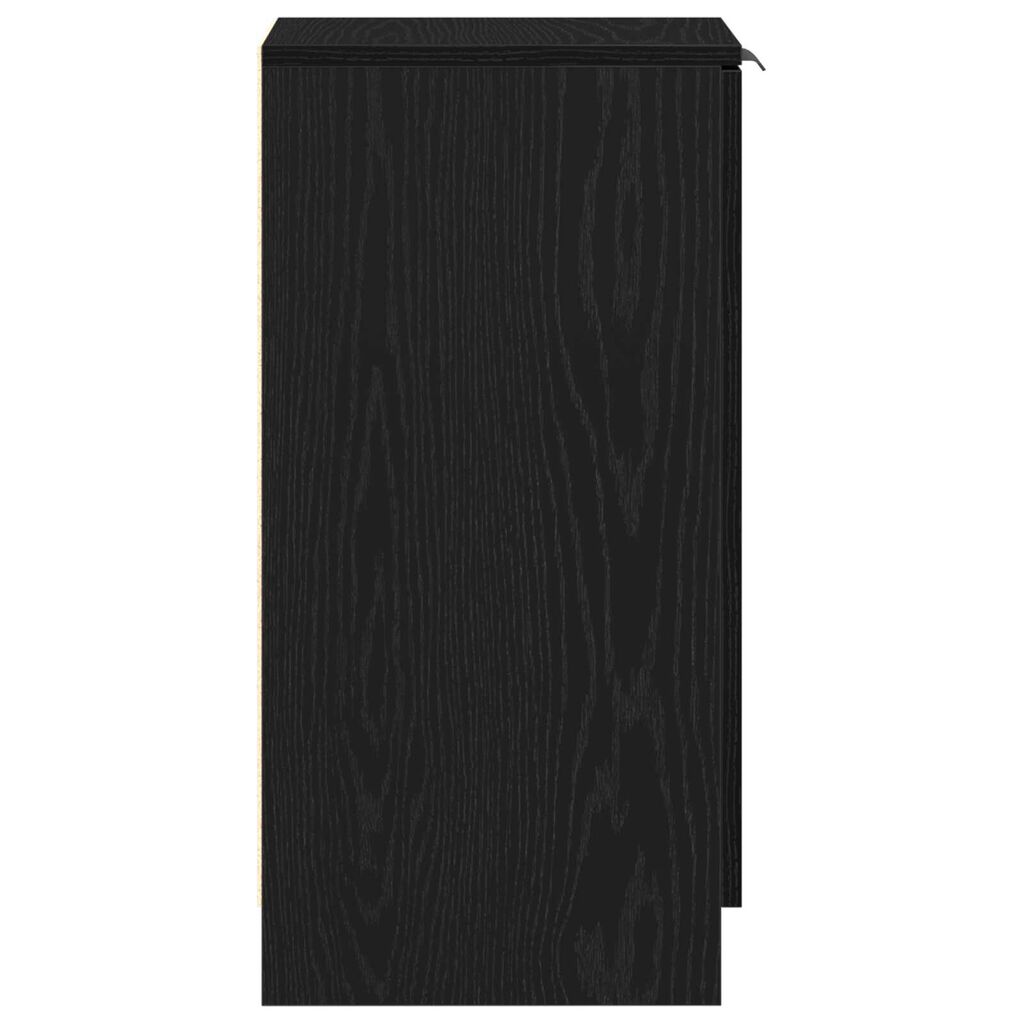 vidaXL Ντουλάπα Παπουτσιών με ράφι Μαύρη δρυς 29.5 x 35 x 70 εκ