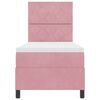 vidaXL Κρεβάτι με ελατήρια με στρώμα Ροζ 80 x 200 cm Βελούδο