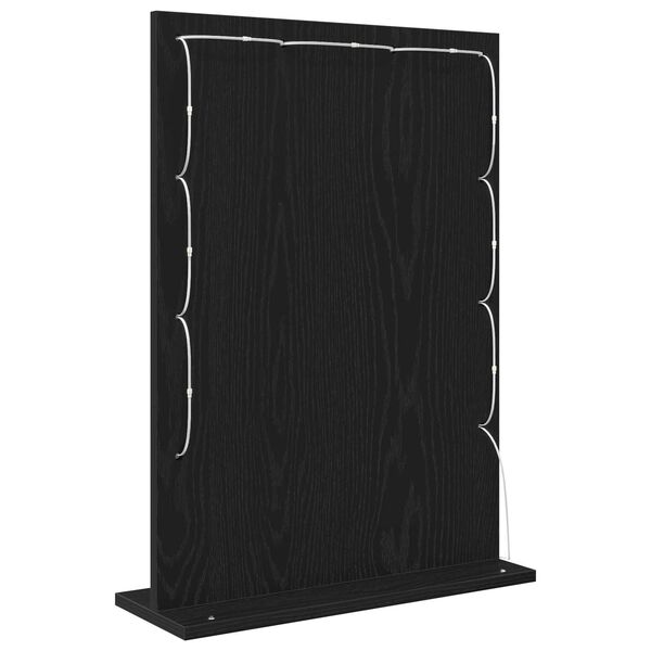 vidaXL Καθρέφτης τουαλέτας με καθρέφτη Μαύρη Οξυά 70 x 50 x 18 εκ.