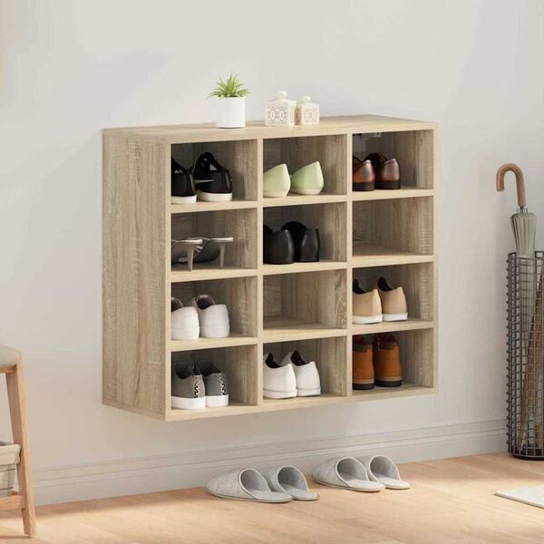 vidaXL Ντουλάπα Παπουτσιών με ράφι Sonoma Δρυς 77.5 x 30 x 67 εκ.