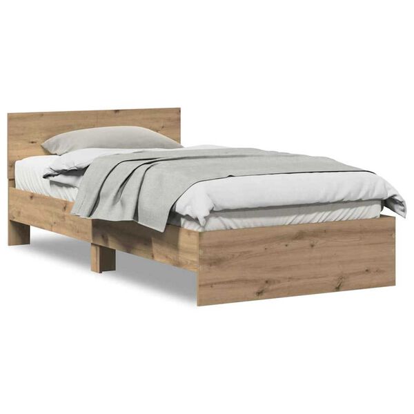 vidaXL Σκελετός Κρεβατιού Artisan Oak 100 x 200 cm Επεξεργασμένο ξύλο