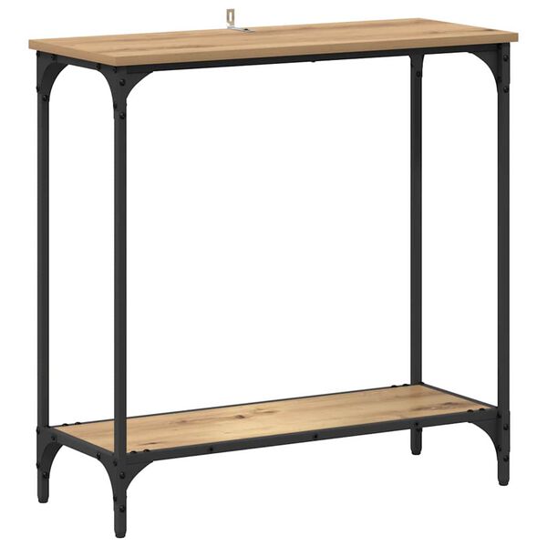 vidaXL Τραπέζι κονσόλας με ράφι artisan δρυς 75 x 30.5 x 75 εκ