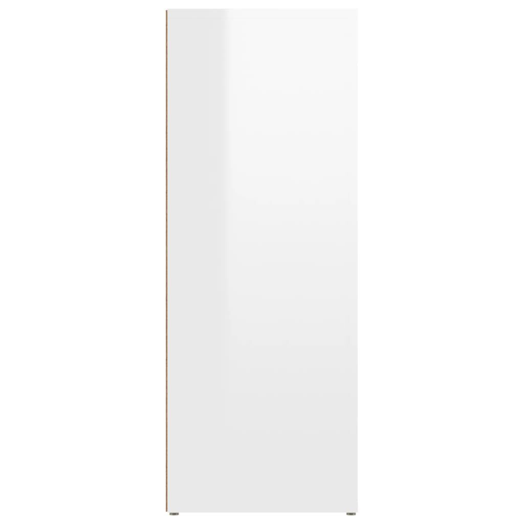 vidaXL Ντουλάπι Γυαλιστερό Λευκό 80x30x80 εκ. Επεξεργασμένο Ξύλο