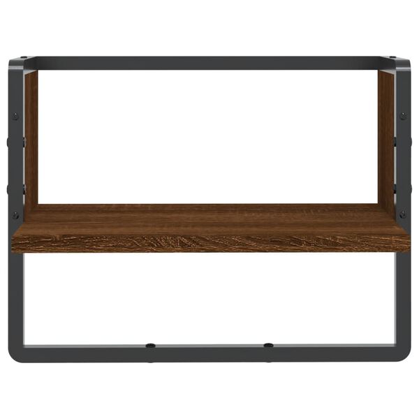 vidaXL Ράφι Τοίχου με Μπάρα Καφέ Δρυς 40 x 25 x 30 εκ.
