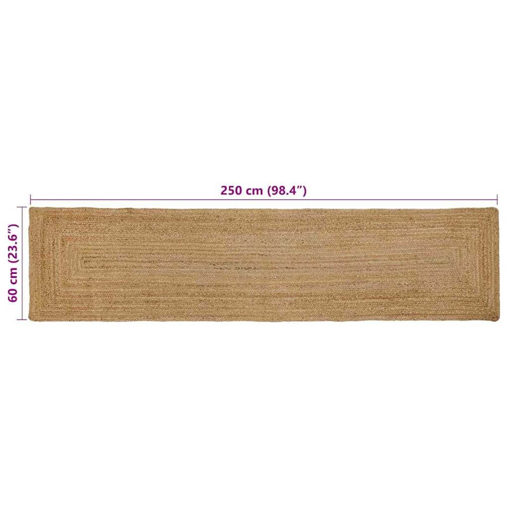 vidaXL Χαλί Μπεζ 60 x 250 εκ. Γιούτα