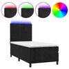 vidaXL &Kappa;&rho;&epsilon;&beta;ά&tau;&iota; Boxspring &mu;&epsilon; &Sigma;&tau;&rho;ώ&mu;&alpha; & LED &Mu;&alpha;ύ&rho;&omicron; 80x200 &epsilon;&kappa;. &Beta;&epsilon;&lambda;&omicron;ύ&delta;&iota;&nu;&omicron;