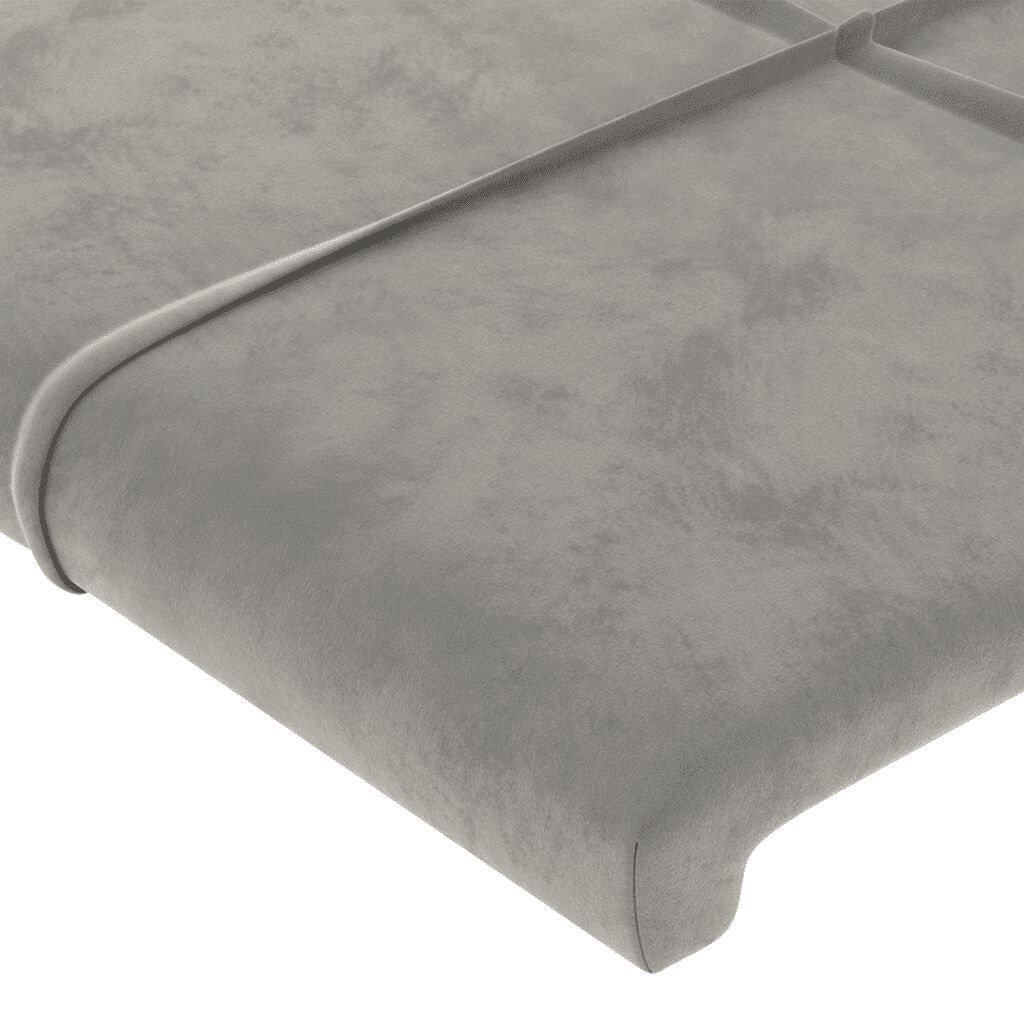 vidaXL Κρεβάτι Boxspring με Στρώμα Ανοιχτό Γκρι 180x200 εκ. Βελούδινο