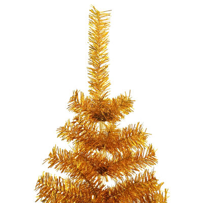 vidaXL Χριστουγεννιάτικο Δέντρο Τεχνητό με Βάση Χρυσό 210 εκ. PET