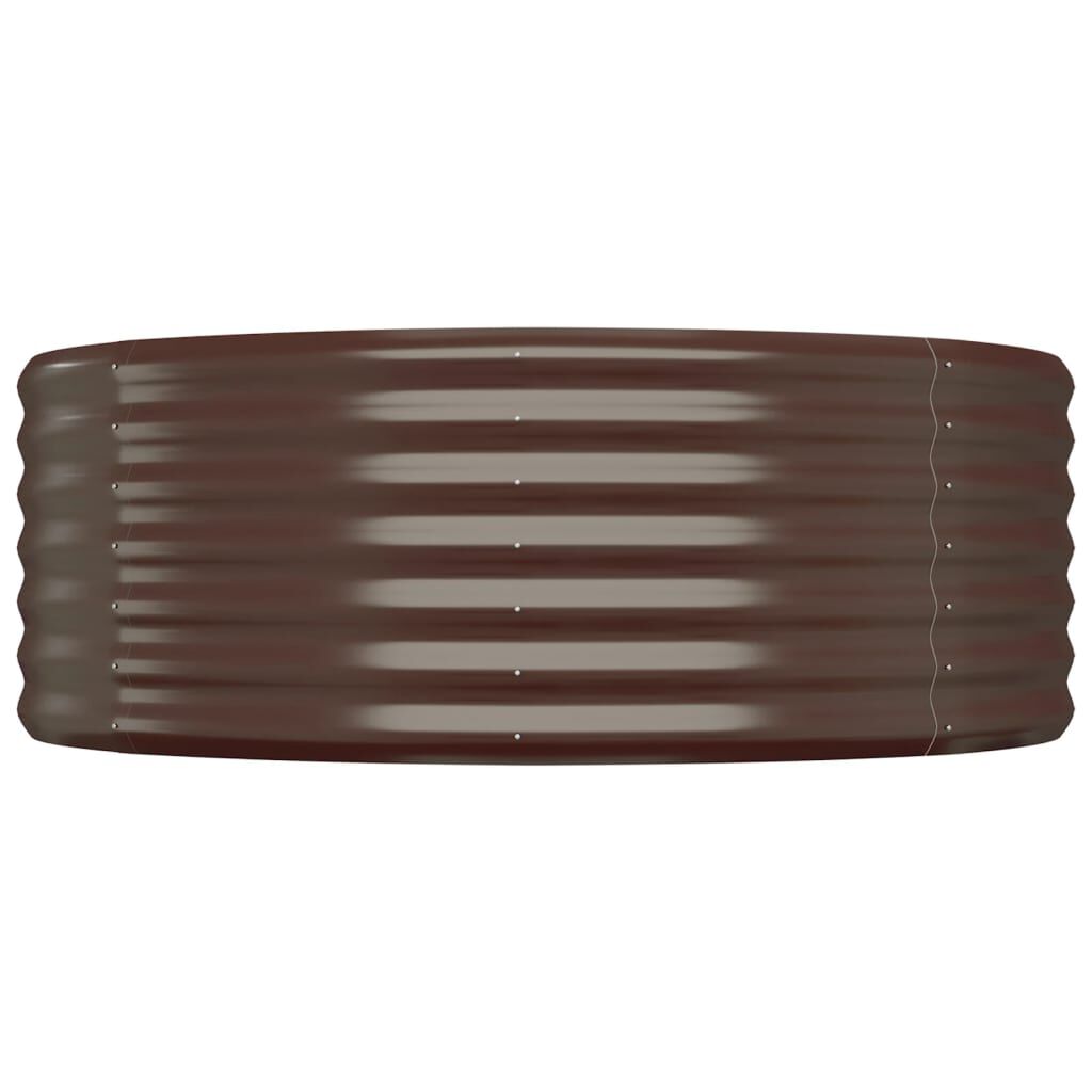 vidaXL Ζαρντινιέρα Καφέ 322x100x36 εκ. Ατσάλι με Ηλεκτρ. Βαφή Πούδρας
