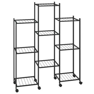 vidaXL &Beta;ά&sigma;&eta; &Lambda;&omicron;&upsilon;&lambda;&omicron;&upsilon;&delta;&iota;ώ&nu; &mu;&epsilon; &Rho;ό&delta;&epsilon;&sigmaf; 83x25x103,5 &epsilon;&kappa;. &Mu;&alpha;ύ&rho;&eta; &Sigma;&iota;&delta;&epsilon;&rho;έ&nu;&iota;&alpha;