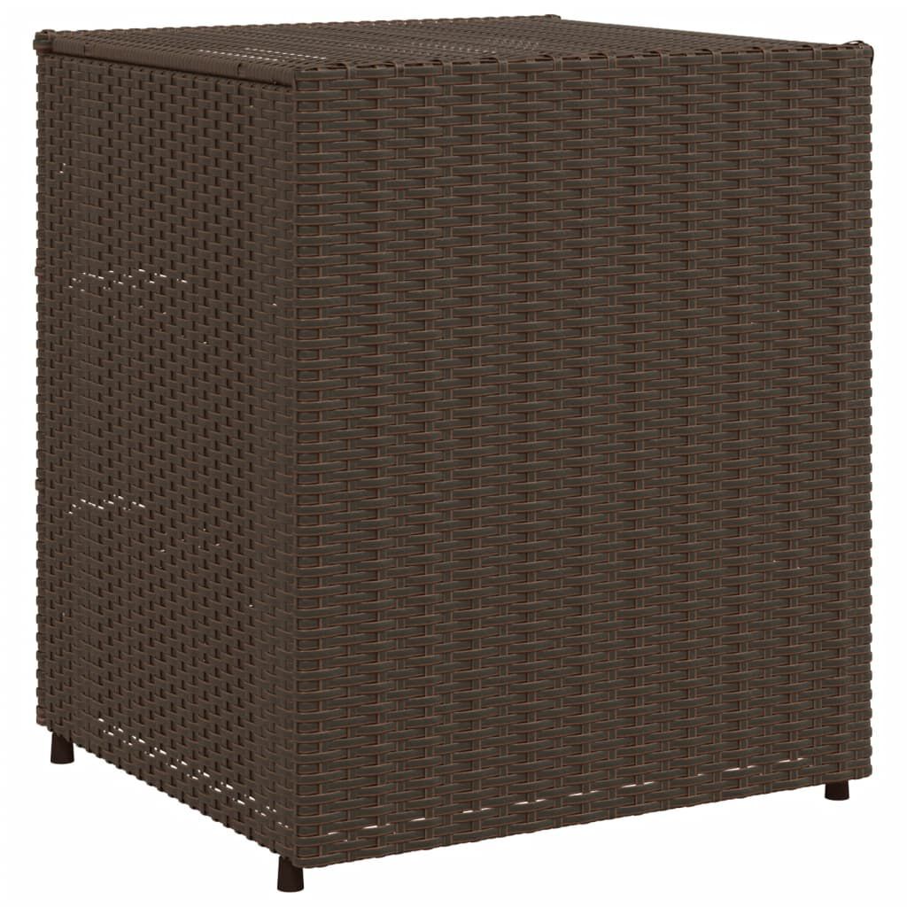 vidaXL Ντουλάπι Αποθήκευσης Κήπου Καφέ 55x59x69 εκ. Συνθετικό Ρατάν