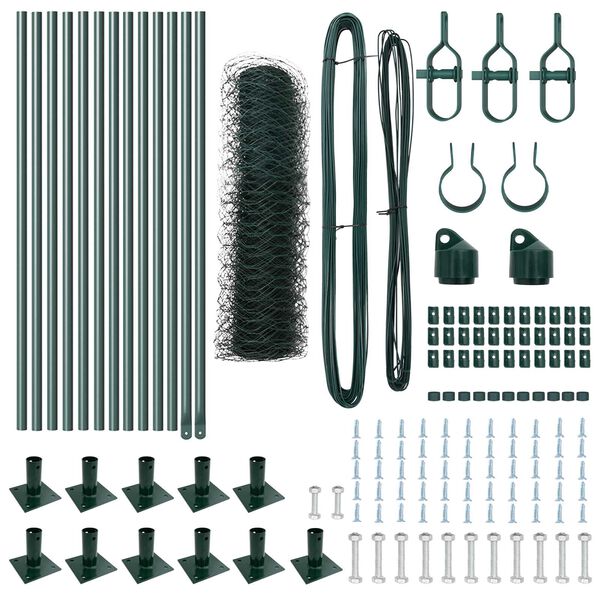 vidaXL Στύλος Περιφράξεων Πράσινο 25 x 0,4 μ. (50 χλστ πλέγμα)