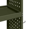 vidaXL Καρότσι εργαλείων με ράφι Λαδί 65 x 35 x 111 εκ Κρύα χάλυβας