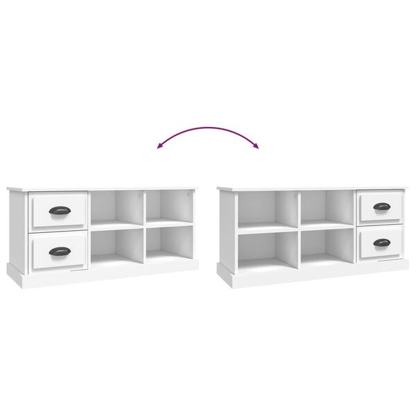 vidaXL Έπιπλο Τηλεόρασης Λευκό 102x35,5x47,5 εκ. Επεξεργασμένο Ξύλο
