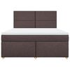 vidaXL Κρεβάτι Boxspring με Στρώμα Σκούρο Καφέ 180x200 εκ Υφασμάτινο