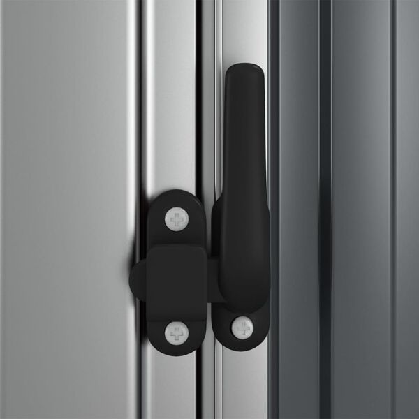 vidaXL Αποθήκη Κήπου Γκρι 180,5 x 97 x 209,5 εκ. από Γαλβαν. Ατσάλι