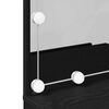 vidaXL Ξύλινο Τραπέζι Μακιγιάζ με LED Μαύρη δρυς 140 x 40 x 140 εκ