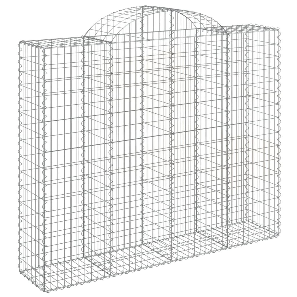 vidaXL Συρματοκιβώτια Τοξωτά 20 τεμ. 200x50x160/180 εκ. Γαλβαν. Ατσάλι
