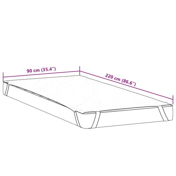 vidaXL Προστατευτικό στρώματος Λευκό 90x220 εκ. Αδιάβροχο