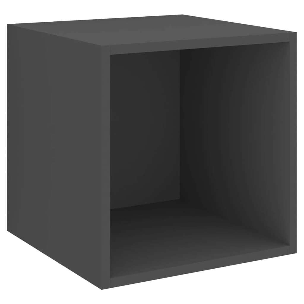 vidaXL Ντουλάπια Τοίχου 2 τεμ. Γκρι 37 x 37 x 37 εκ. από Επεξ. Ξύλο