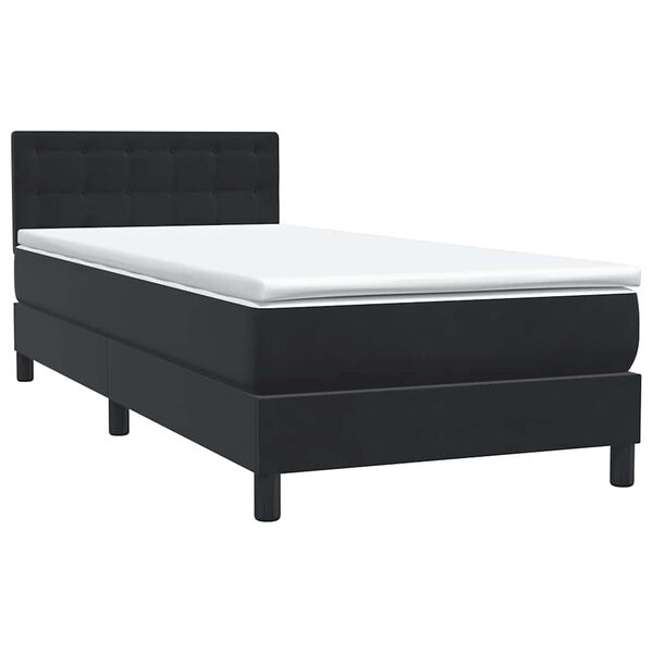 vidaXL &Kappa;&rho;&epsilon;&beta;ά&tau;&iota; Boxspring &mu;&epsilon; &Sigma;&tau;&rho;ώ&mu;&alpha; &Mu;&alpha;ύ&rho;&omicron; 90x210 &epsilon;&kappa;. &Beta;&epsilon;&lambda;&omicron;ύ&delta;&iota;&nu;&omicron;