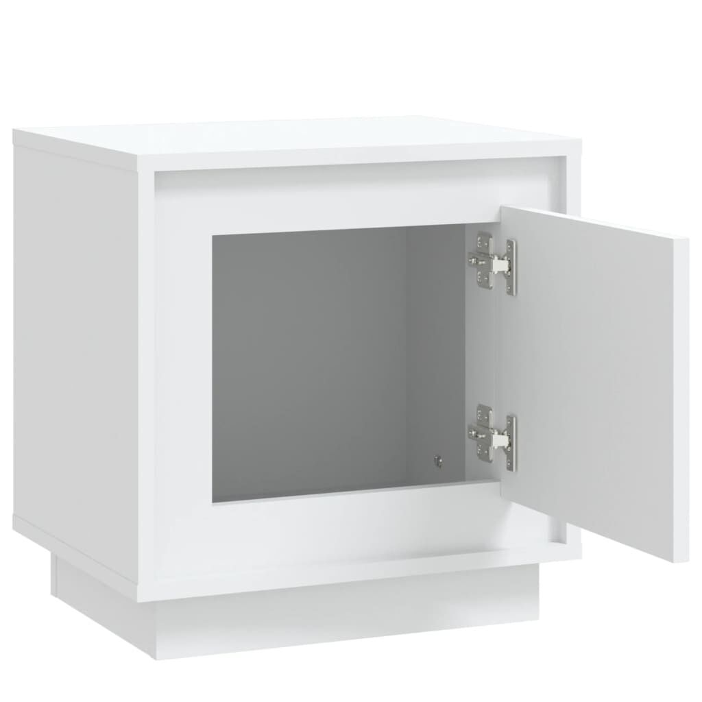 vidaXL Κομοδίνο Λευκό 44 x 35 x 45 εκ. από Επεξεργασμένο Ξύλο