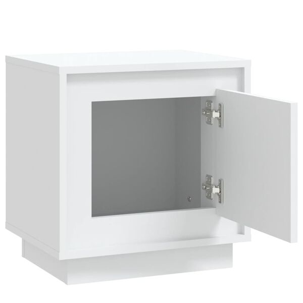 vidaXL Κομοδίνο Λευκό 44 x 35 x 45 εκ. από Επεξεργασμένο Ξύλο