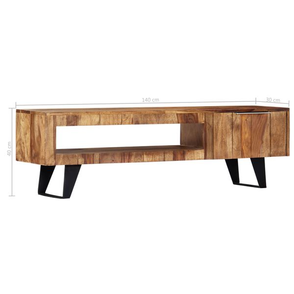 vidaXL Έπιπλο Τηλεόρασης 140 x 30 x 40 εκ. από Μασίφ Ξύλο Ακακίας