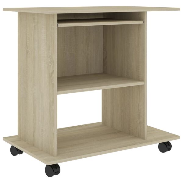 vidaXL Γραφείο Υπολογιστή Sonoma Δρυς 80 x 50 x 75 εκ. από Επεξ. Ξύλο