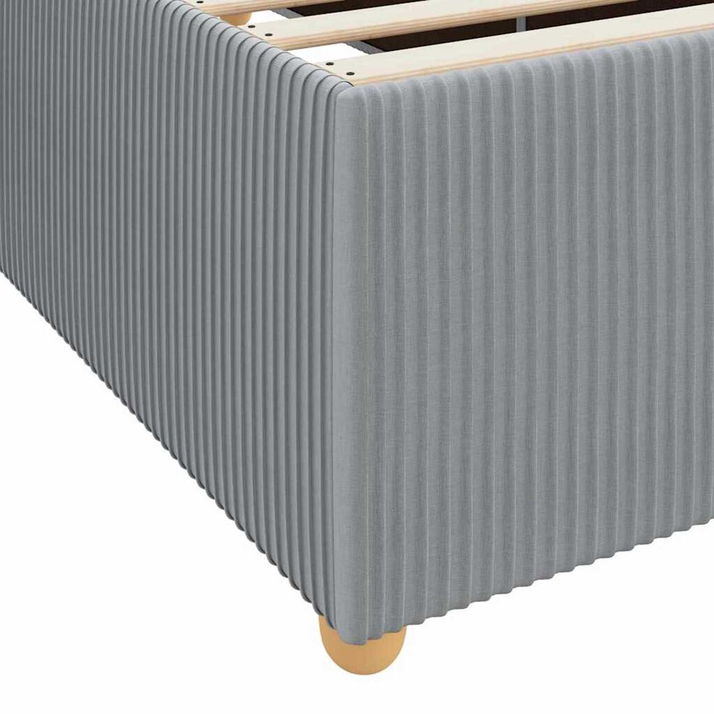vidaXL Σκελετός Κρεβατιού Άλλο Ανοιχτό γκρι 90 x 190 cm ύφασμα