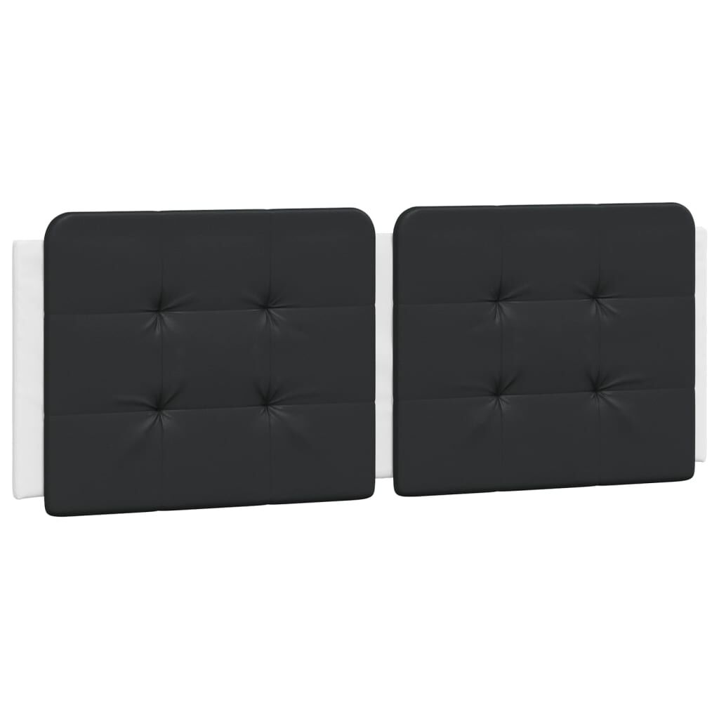 vidaXL Κρεβάτι με Στρώμα Λευκό και Μαύρο 120 x 200 εκ. Συνθετικό Δέρμα
