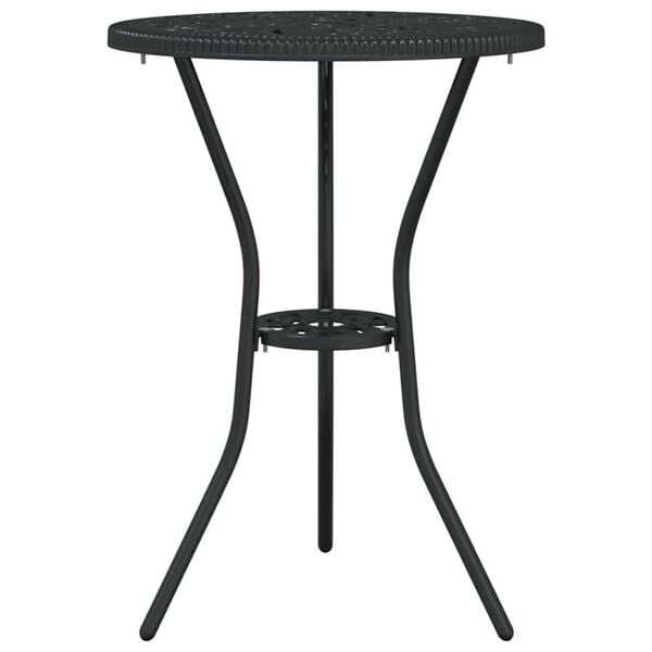 vidaXL Σετ Μπιστρό Κήπου 3 pcs Μαύρο Αλουμίνιο