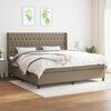 vidaXL &Kappa;&rho;&epsilon;&beta;ά&tau;&iota; Boxspring &mu;&epsilon; &Sigma;&tau;&rho;ώ&mu;&alpha; Taupe 200x200 &epsilon;&kappa;. &Upsilon;&phi;&alpha;&sigma;&mu;ά&tau;&iota;&nu;&omicron;