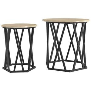 vidaXL &Tau;&rho;&alpha;&pi;&epsilon;&zeta;ά&kappa;&iota; &sigma;&alpha;&lambda;&omicron;&nu;&iota;&omicron;ύ 2 pcs &Delta;&rho;ύ&sigmaf; Sonoma