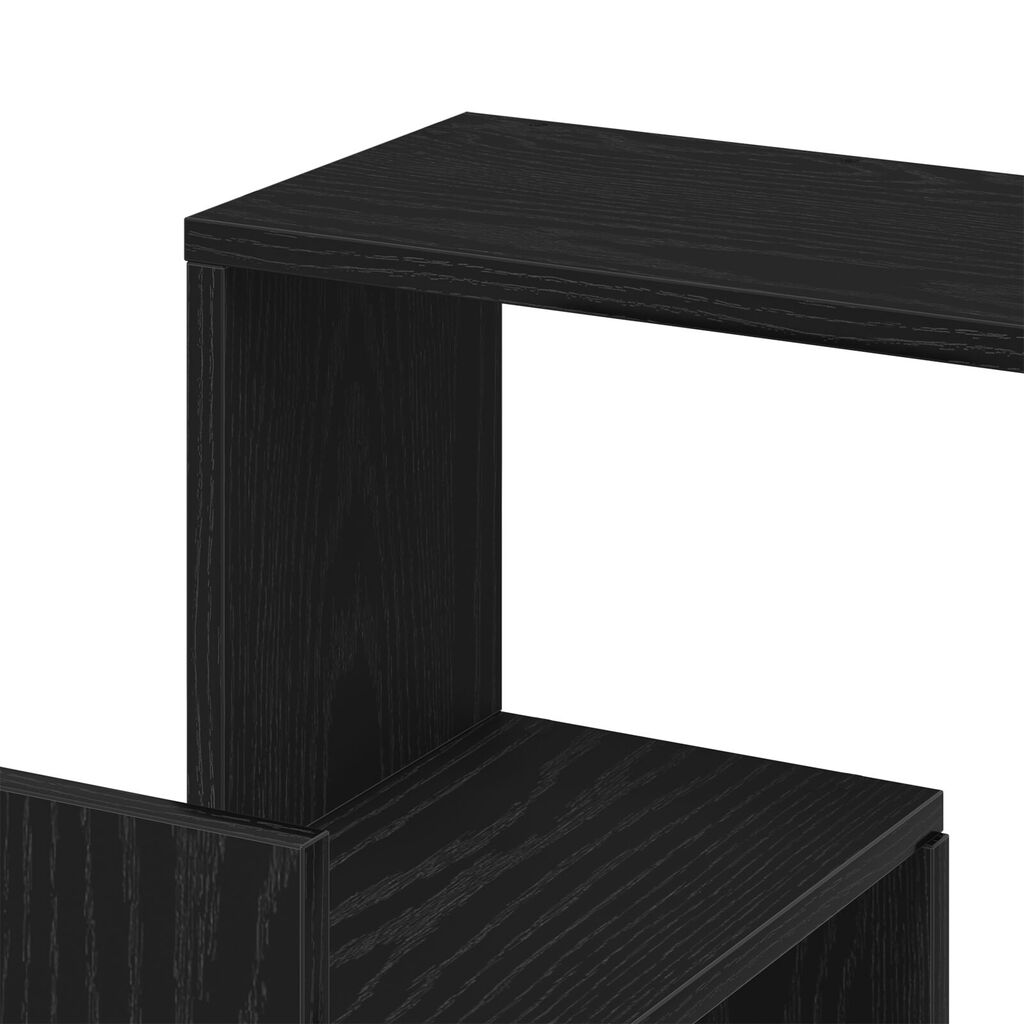vidaXL Γωνιακό Ράφι Μαύρη Δρυς 45x45x147 εκ. Επεξεργασμένο Ξύλο
