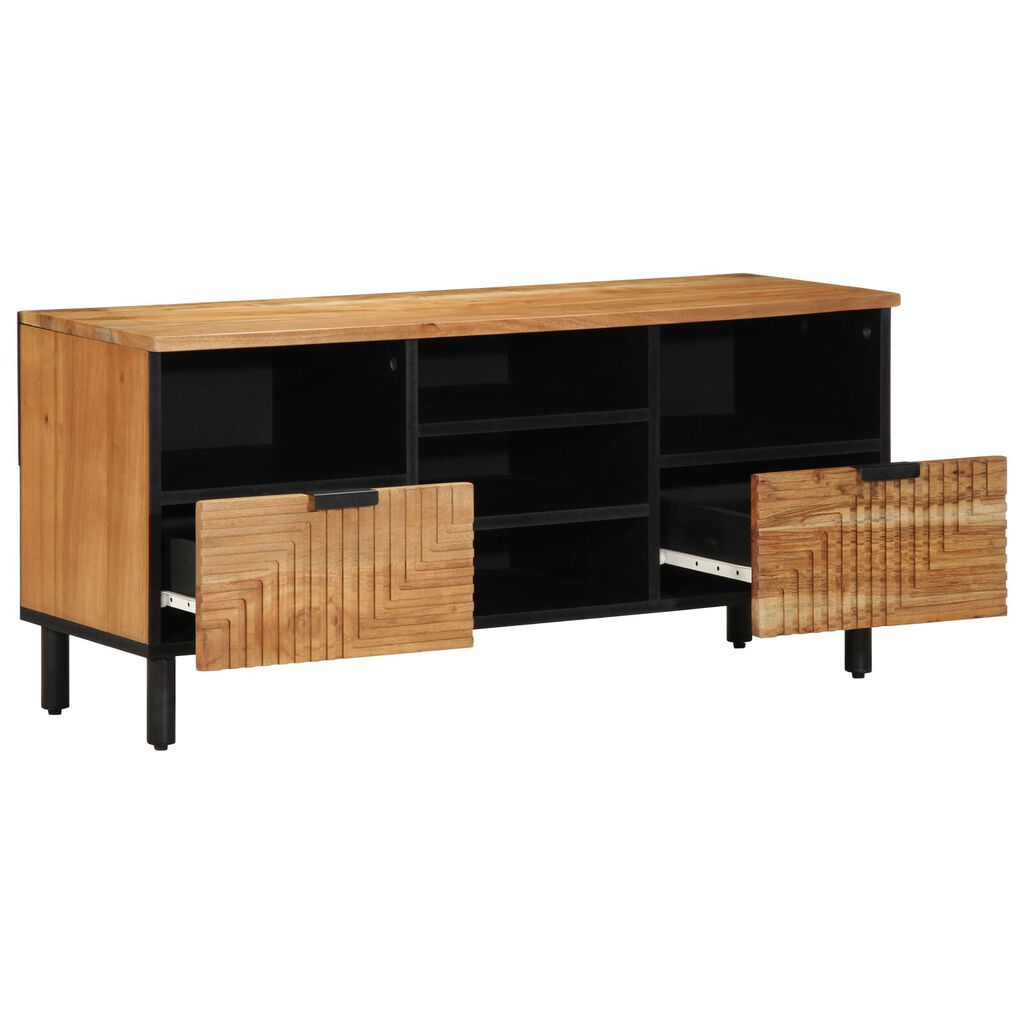 vidaXL Ντουλάπα τηλεόρασης 100x33,5x46 εκ. Μασίφ ξύλο ακακίας