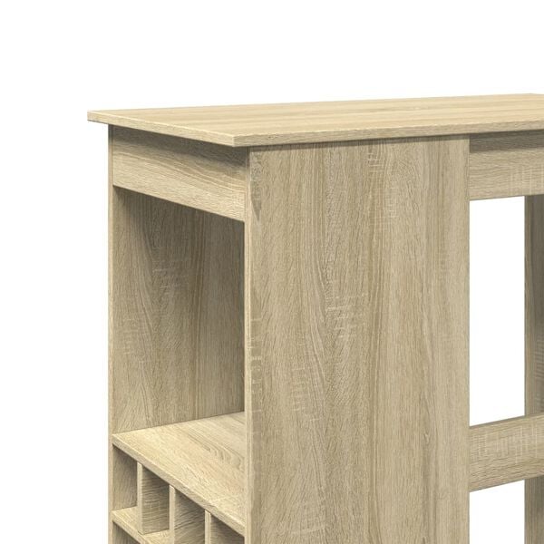vidaXL Τραπέζι Μπαρ με Ράγες Sonoma Δρυς 90x47,5x103,5εκ Επεξεργ. Ξύλο