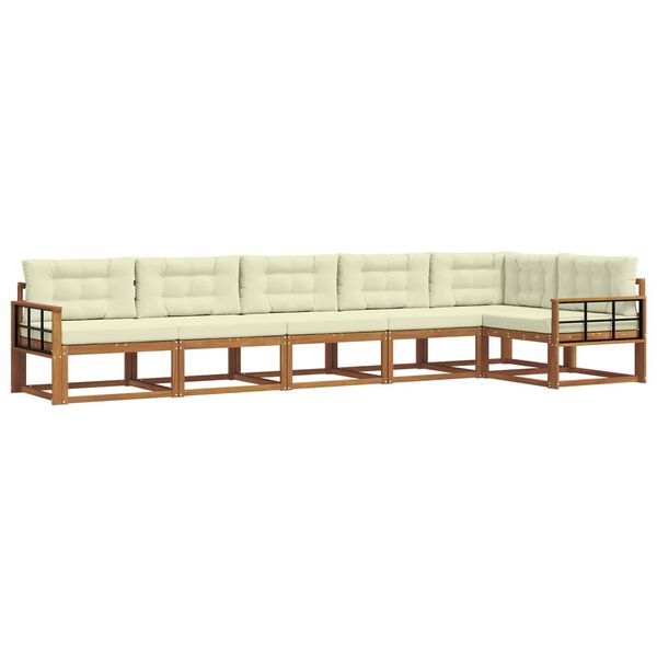 vidaXL &Sigma;&epsilon;&iota;&rho;ά &Kappa;&alpha;&nu;&alpha;&pi;έ &Epsilon;&xi;&omega;&tau;&epsilon;&rho;&iota;&kappa;&omicron;ύ &mu;&epsilon; &mu;&alpha;&xi;&iota;&lambda;ά&rho;&iota; 6 pcs &Phi;&upsilon;&sigma;&iota;&kappa;ό &kappa;&alpha;&iota; &Kappa;&rho;έ&mu;&alpha;