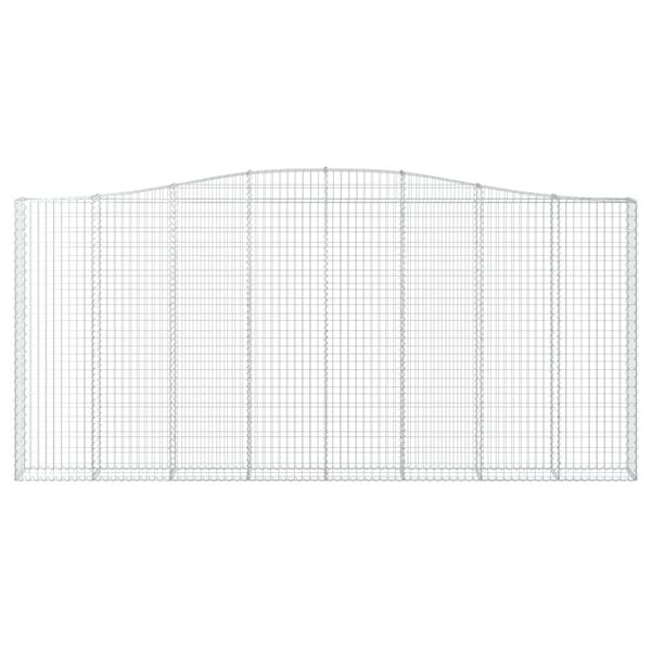 vidaXL Συρματοκιβώτια Τοξωτά 9 τεμ. 400x30x180/200 εκ. Γαλβαν. Ατσάλι