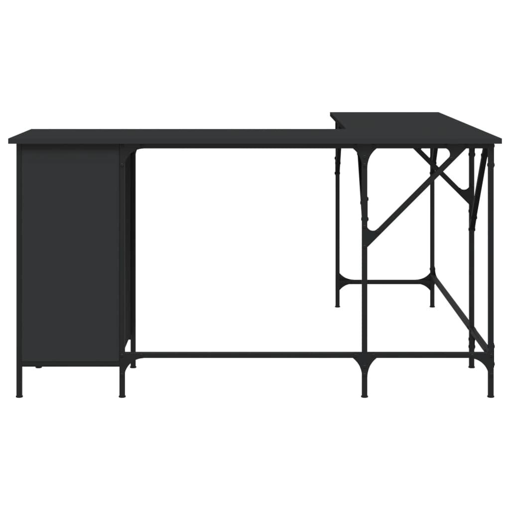 vidaXL Γραφείο Μαύρο 141 x 141 x 75 εκ. από Επεξεργασμένο Ξύλο