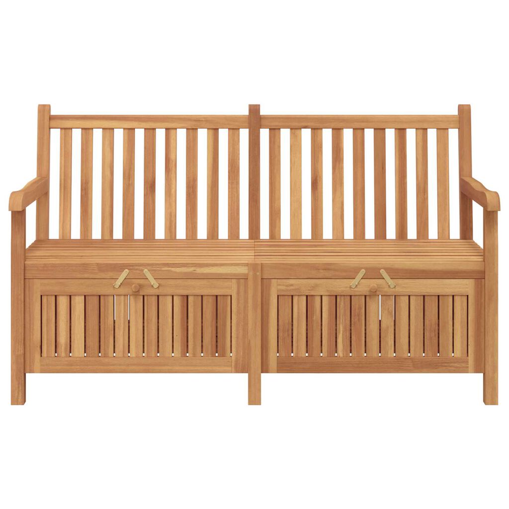vidaXL Πάγκος Αποθήκευσης Κήπου Καφέ 150 x 60 x 90 εκ Μασίφ ξύλο teak