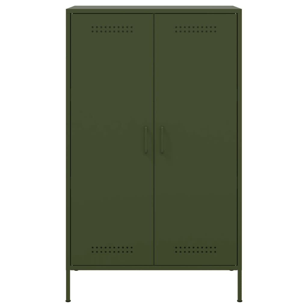 vidaXL Ντουλάπι Πράσινο Λαδί 68x39x113 εκ. από Ατσάλι