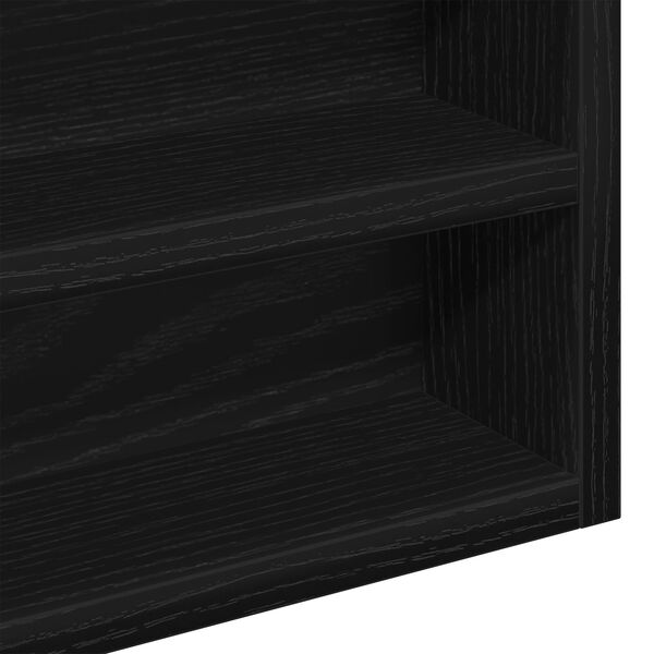 vidaXL Βιτρίνα με ράφι Μαύρη δρυς 60 x 8.5 x 58 εκ Επεξεργασμένο ξύλο
